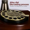 American Vintage Solid Wood Landline Phone – Timeless Decor & Fully Functional Retro Home Telephone