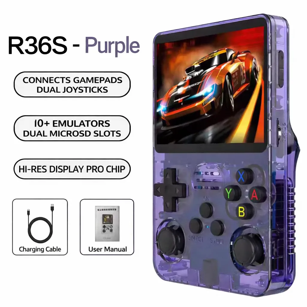 R36S Retro Handheld Game Console – 20,000+ Preloaded Classic Games, Pocket-Sized Nostalgia Machine