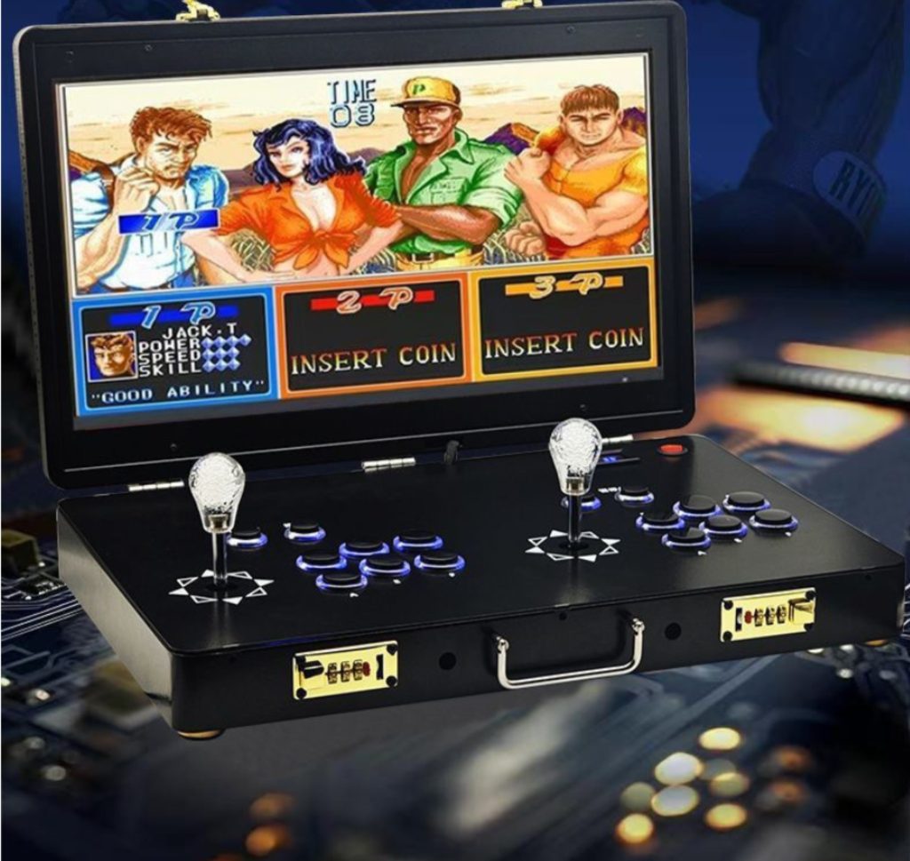 14-Inch Foldable Pandora Arcade Machine – All-in-One Portable Retro Arcade with 13,000+ Classic Games